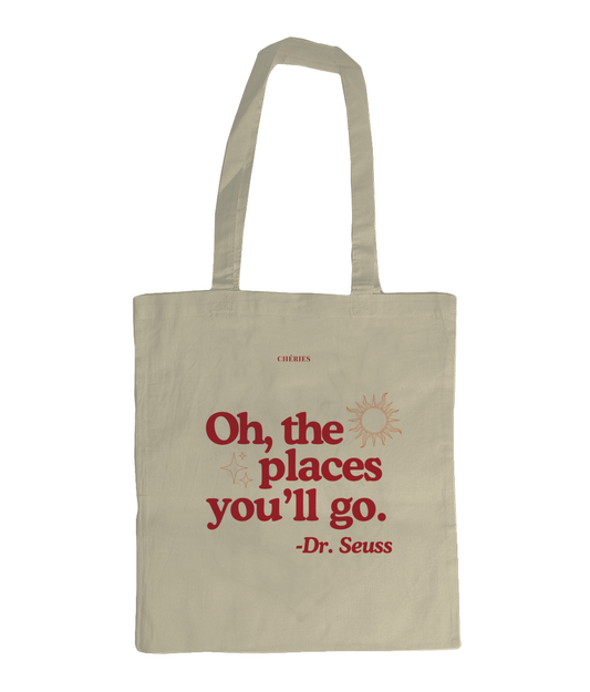 Oh, the places you'll go - Organic Tote